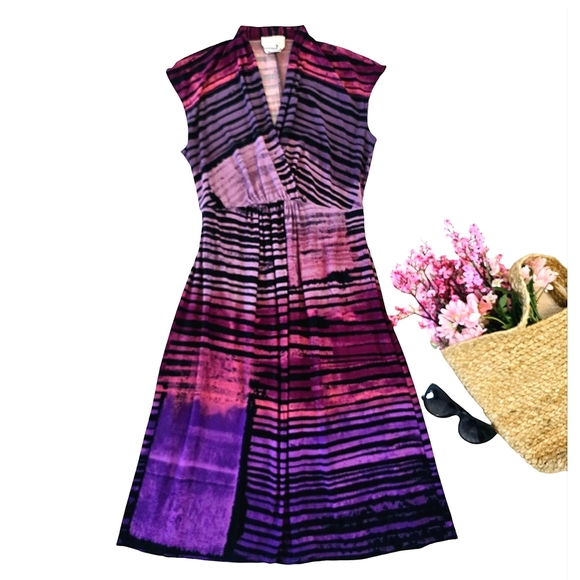 Donna Morgan Dresses & Skirts - Donna Morgan Women's Mini Dress Size 10 Abstract Design In Purples Stretchy Work